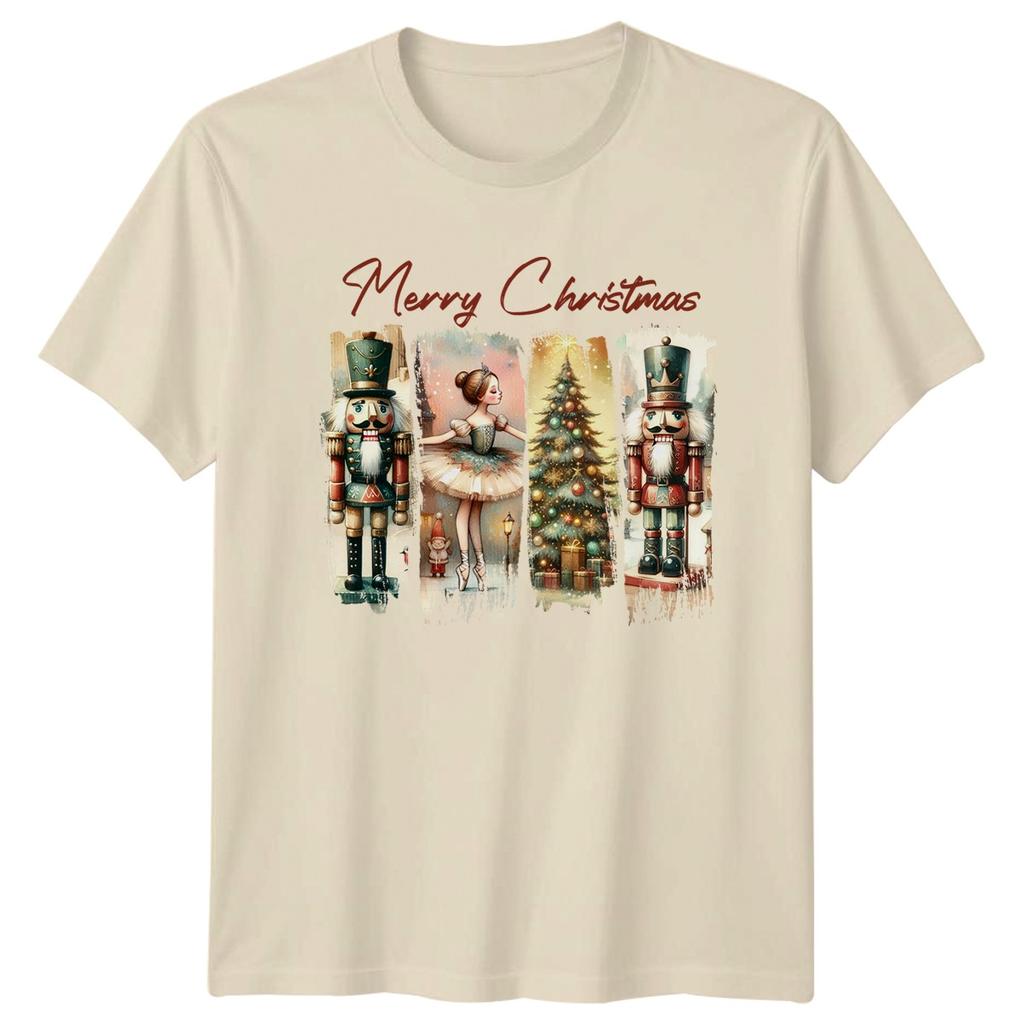 Merry Christmas Nutcracker Ballerina Holidays Christmas Unisexs Unisexs Graphic Tee
