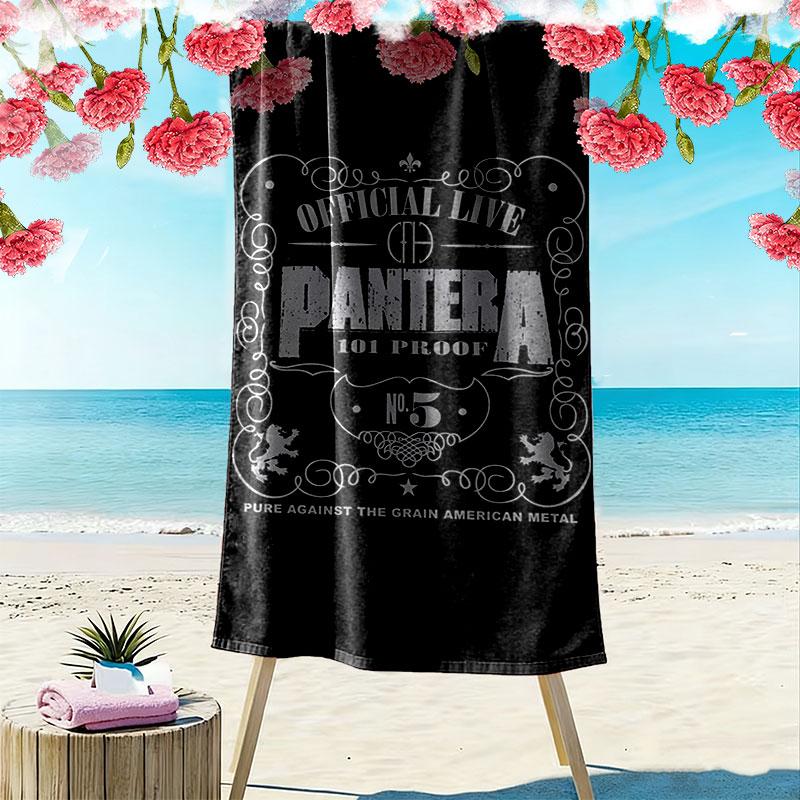 Panteras FC Print Beach Towel, Large Soft Quick Dry Towel for Beach Camping Swimming