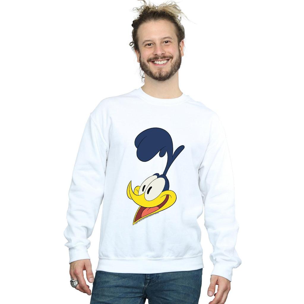 Looney Tunes Mens Road Runner Face Sweatshirt