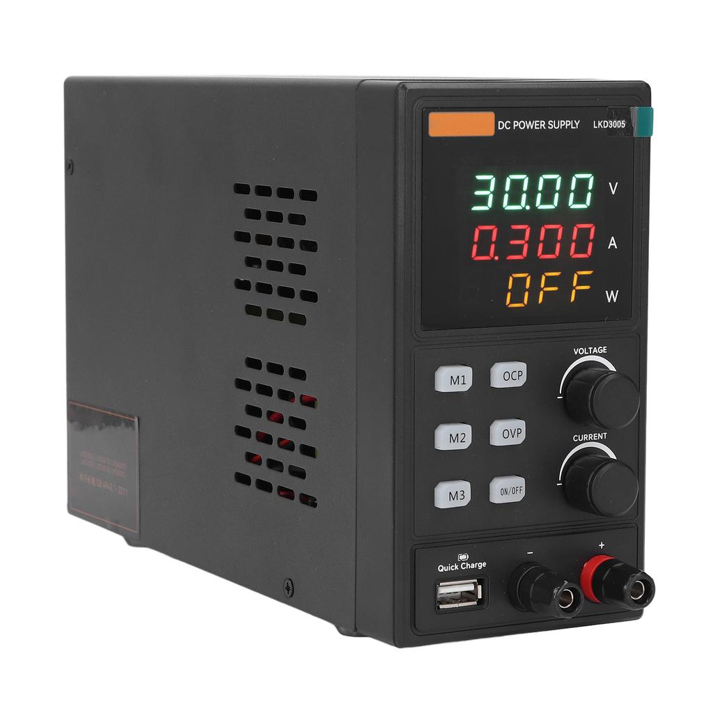 DC Netzteil Variabel 5A Einstellbar Schaltregler Bank 4 Bit LED-Anzeige 5V 2A USB-Anschluss LKD3005