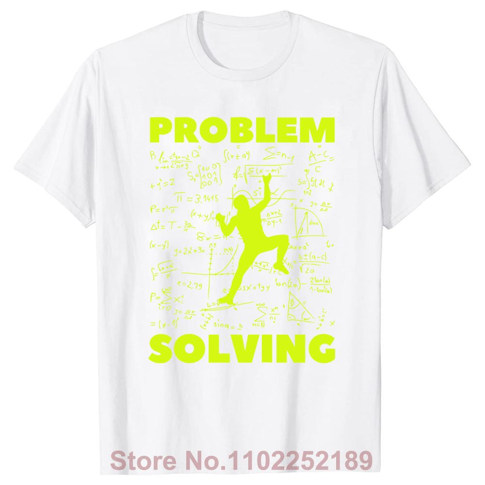 Vtipný dárek pro horolezce řešící problémy Horolezectví Hory Trička Streetwear Krátký rukáv Narozeninové dárky Tričko Pánské oblečení