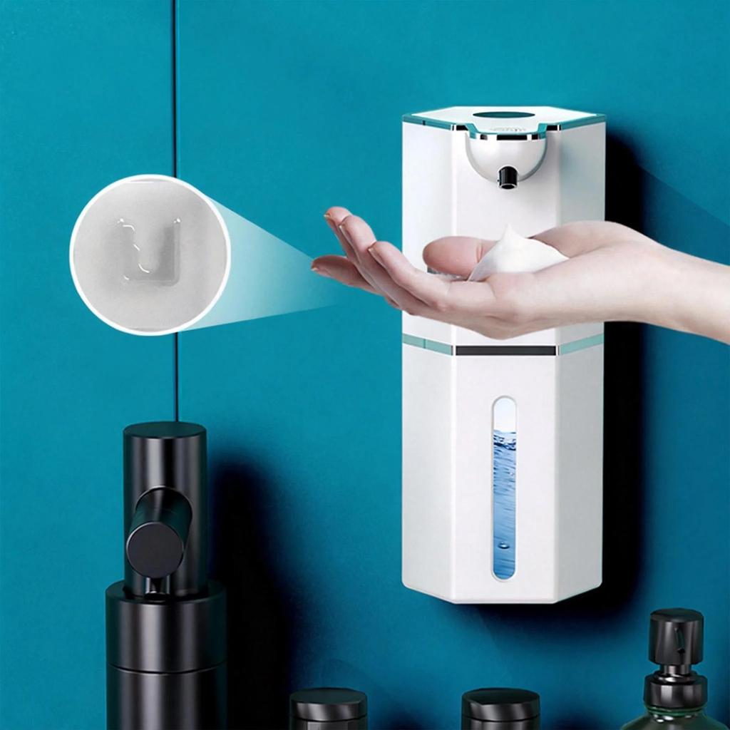 Automatic Foam Soap Dispenser, Four Speed Touchless Hand Dispenser, Wall-Mounted Refillable Dish Soap Dispenser, Suitable For Bathrooms And Kitchens