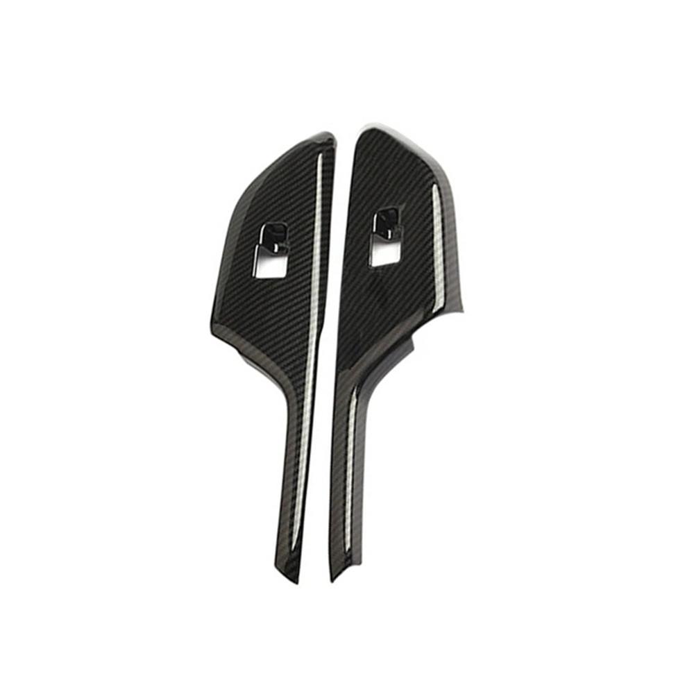 Carbon Fiber Look Interior Door Window Switch Cover Trim For Honda Civic 2016-2020