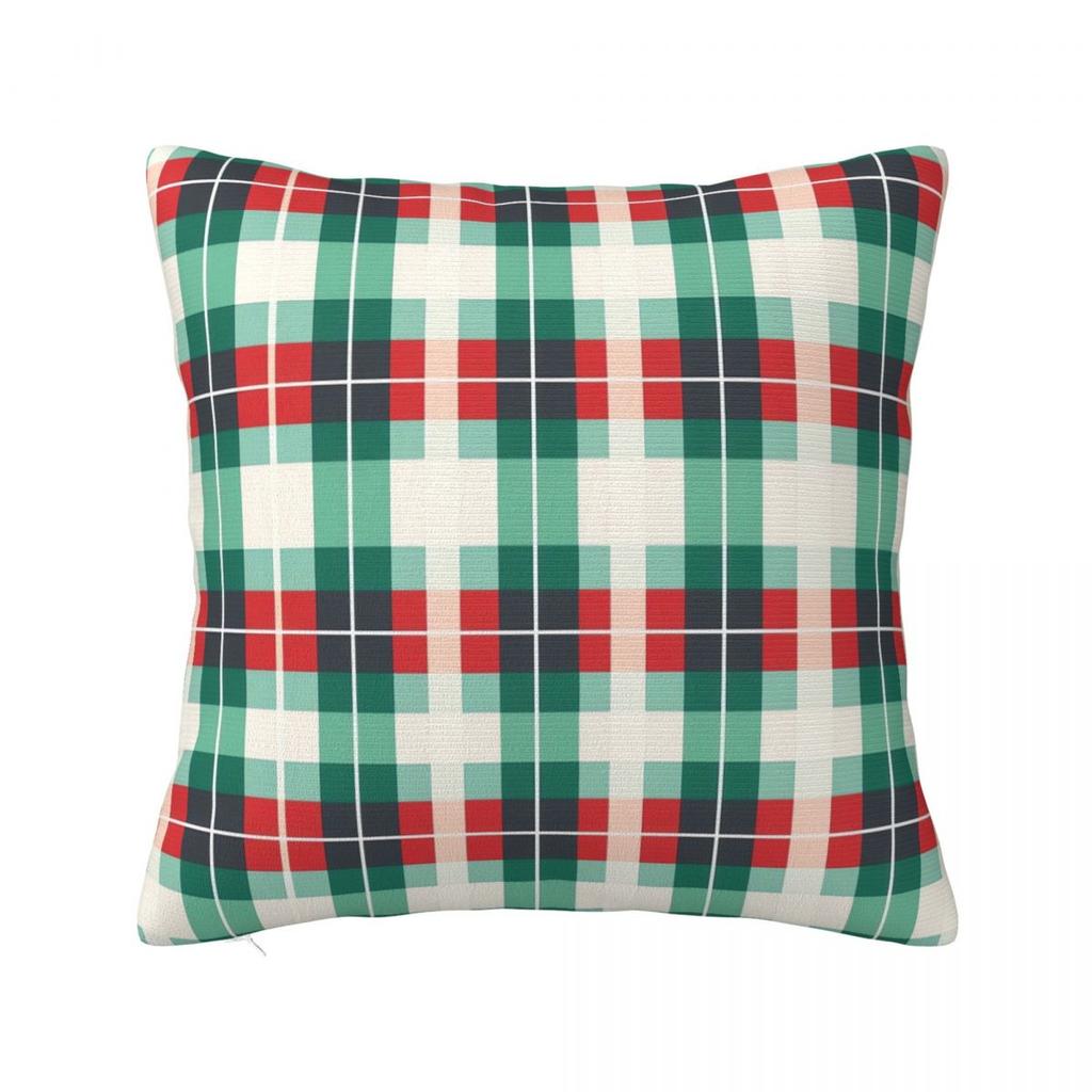 Pillow Case Plaid & Holiday Christmas Polyester Pillow Cover Cute Funny Cushion Cover Custom Pillowcases Chair Sofa Home