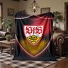 Coperta in Flanella con Stampa Calcio VfB Stuttgart Morbida Calda Coperta da Divano/Letto per Casa Ufficio Camera da Letto