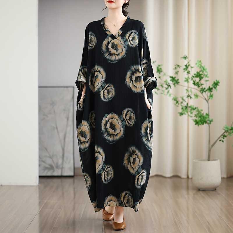 Vacation Style Travel V-Neck Vintage Dresses