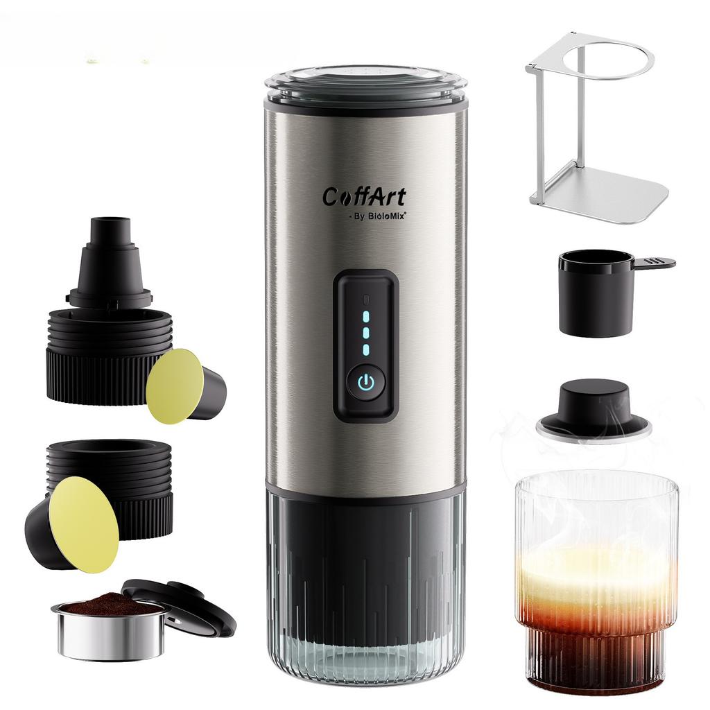 Wy-007 Portable Coffee Machine Hot and Cold Espresso Capsule Coffee Powder Three-in-one Car Office Camping