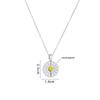 Titanium Steel Glaze Enamel Chrysanthemum Sunflower Pendant Can Be Opened Chain Handmade Sunflower Necklace Adjustable