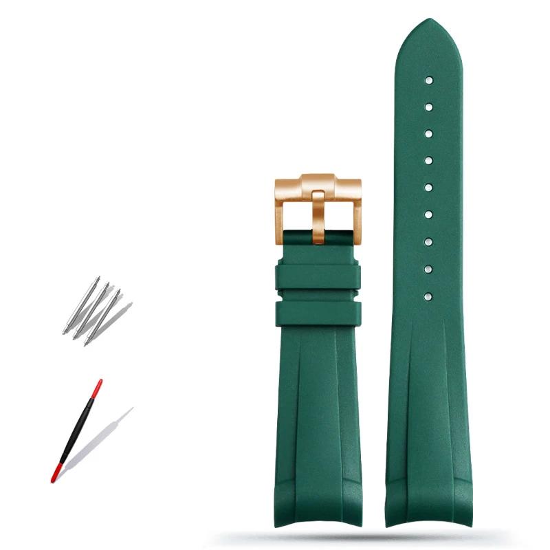 

Arc interface Natural Rubber Silione Watchband 22mm for Tudor Black Bay 1958 GMT 41mm Pelagos Blue Green Black Sport MEN Strap 22mm