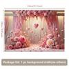 1 Piece, Pink Romantic Wedding Scene Decoration, Background Cloth for Living Room, Bedroom, Office and Outdoor Decoration