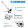 Boat Grapnel, Boat Anchor, Stainless Steel, Finely Grinded, Mirror Polished, 3.2kg for Boats, Yachts, and Marine Use