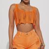 2025 European & American Women's Fashion Sexy Hollow Out Knitted Vest Top