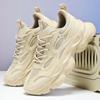 Sports men's shoes autumn new mesh breathable running shoes men's fashion casual versatile thick sole heightening dad shoes men