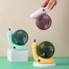1pc Creative Portable Mini Fan Silent Strong Wind Foldable Cartoon Snail Desktop Office Handheld Cooling Fan
