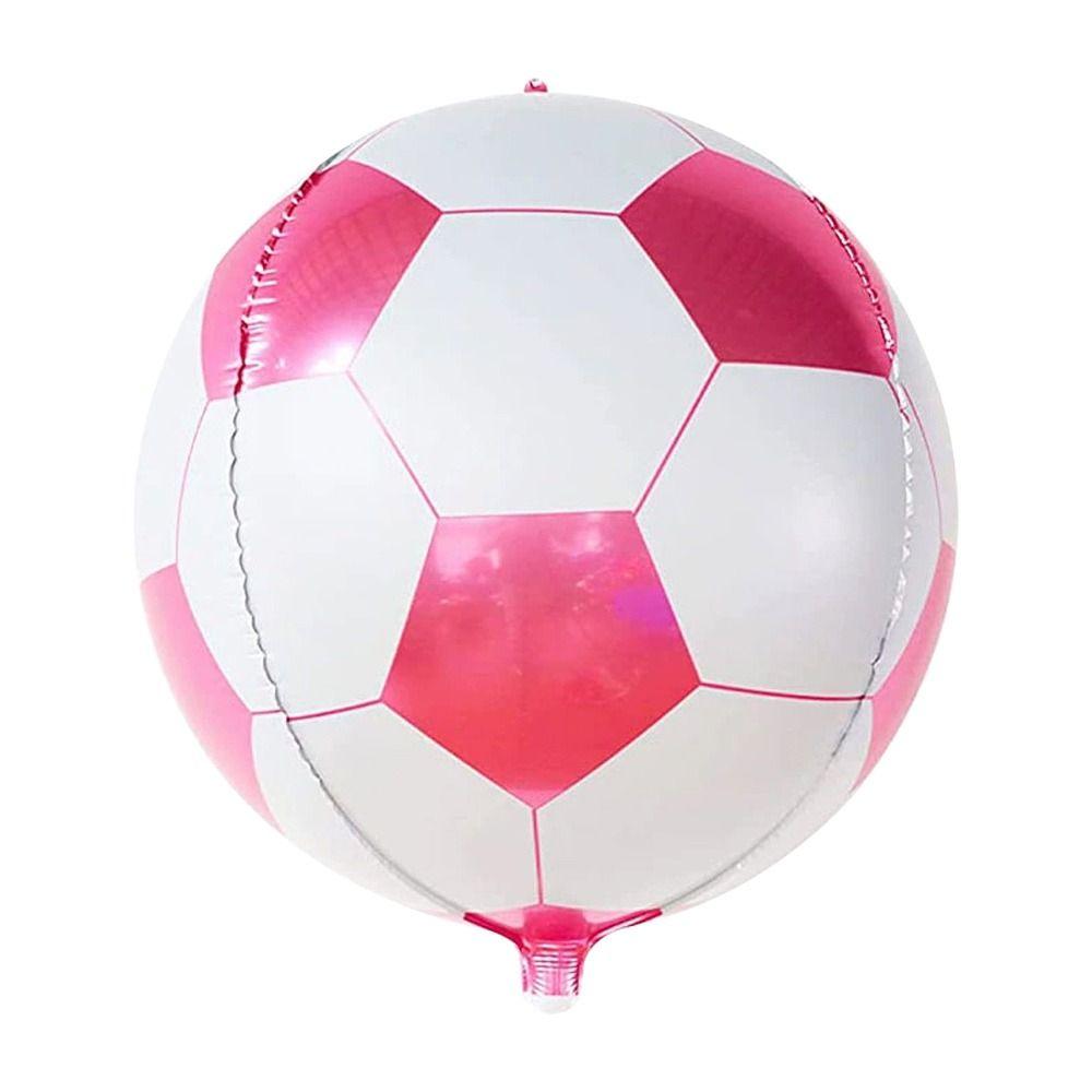 5pcs Set 22 Inch Round 4D Ball Balloon Silver Color Rose Gold Soccer Ball Balloon Football Themed Big Size Helium Balloon