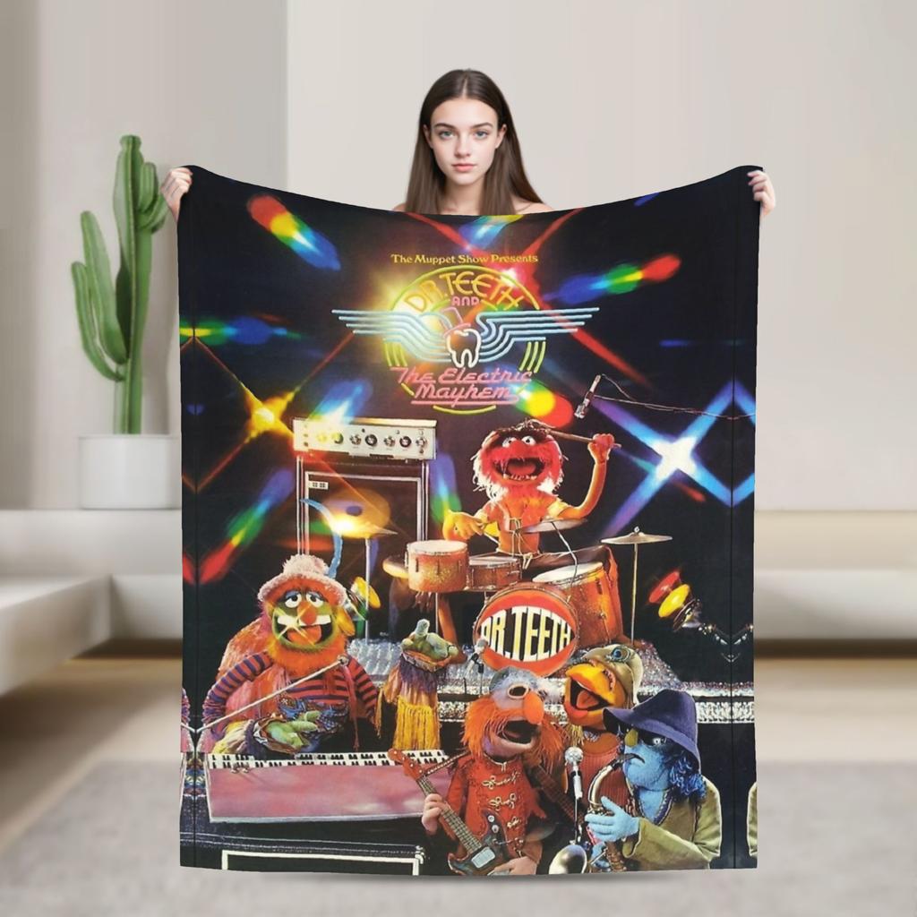 The Muppet Babies Time to Play Blankets Flannel Funny Breathable Throw Blankets for Home Winter