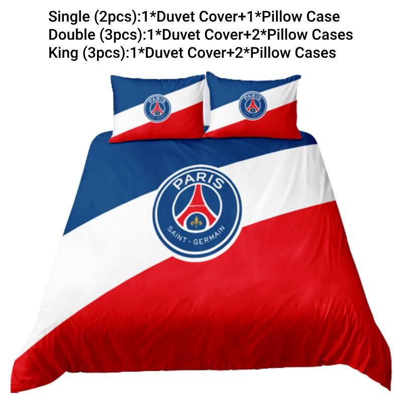 Luxus Fußballverein Digitaldruck Champions League Bettwäsche-Set Passend für 1,0m 1,35m 1,5m 1,8m Betten