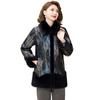 Mom Winter Clothes New Chinese Padded Jacket Women Middle-aged and Elderly Velvet Thickened Top Grandma Mink Velvet Fur Integrated Coat