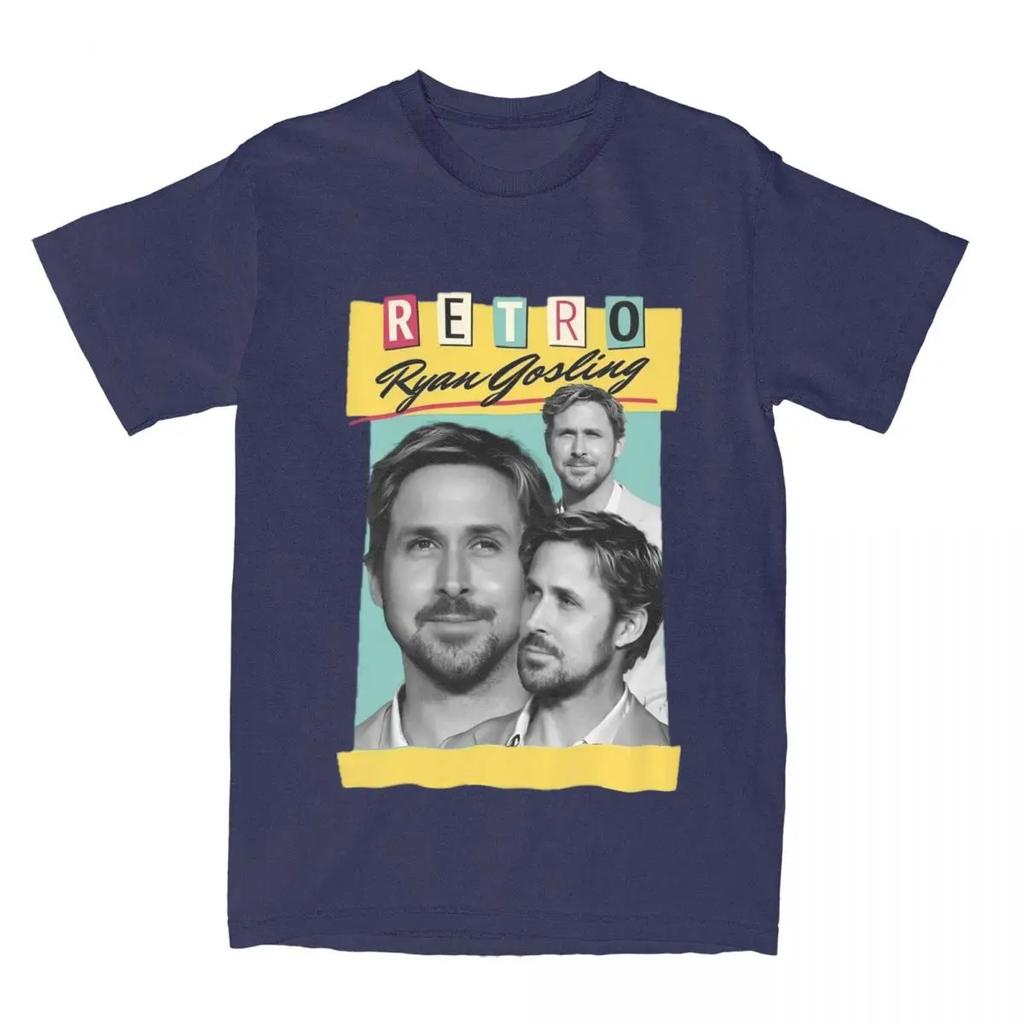 Herren Damen T-Shirt Vintage Ryan Gosling Sachen Lustig 100% Baumwolle Kurzarm Retro T-Shirt Rundhals Oberteile Grafisch Bedruckt