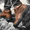 Fashion Golden Sapling Outdoor Men's Boots Genuine Leather Winter Shoes for Men Classics Mountain Trekking Footwear Tactical Ankle Boot