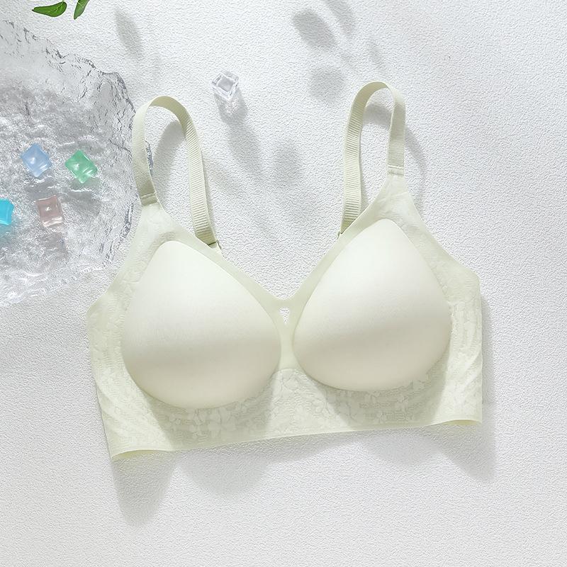 Summer ultra-thin jelly glue comfortable without steel ring breathable A antibacterial bra cover new