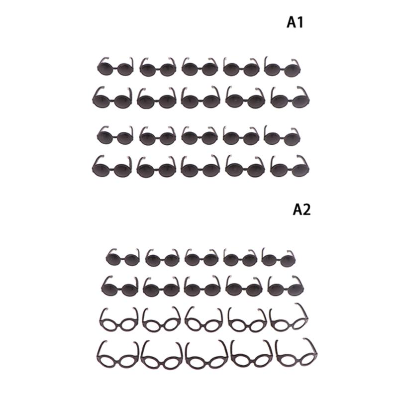 20 szt. akcesoriów dla lalek, mini plastikowe okulary dla 1 osoby:6 Domek dla lalek Zabawka dla dzieci