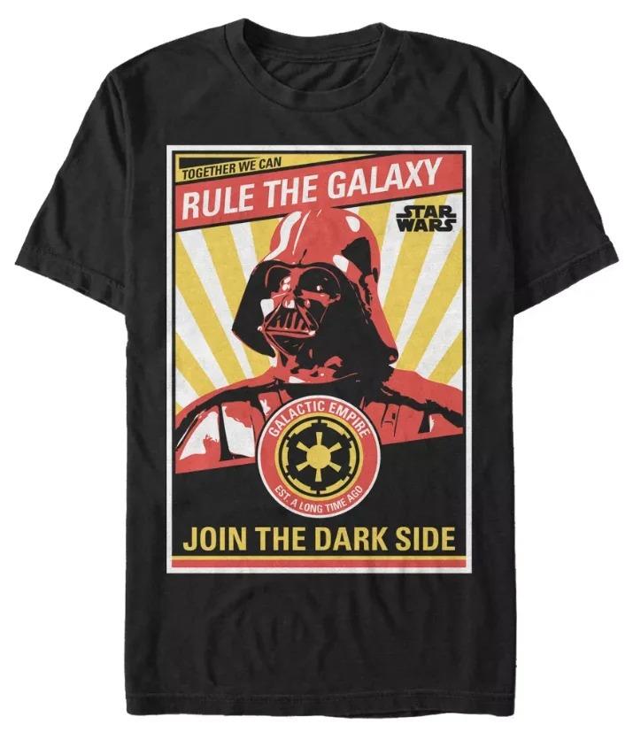 Star Wars Darth Vader & Stormtroopers Rood Lichtzwaard T-shirt, Unisex Sci-Fi Film Retro Streetwear Tee, 100% Katoen Casual Korte Mouw Top