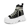 Nouvelles chaussures plateforme toile chaussures de couple hiver loisirs sports montantes chaussures en coton taille européenne grande taille
