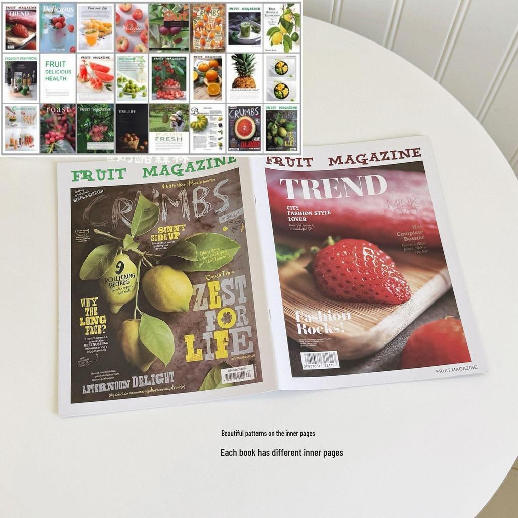 European & American Magazine Cover Props Set: Soft Background Decoration for Photography Featuring English Book Covers