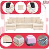 Bonito BIG Corner Sofa Bed with Sleeping Function Family Meble Corduroy Beige