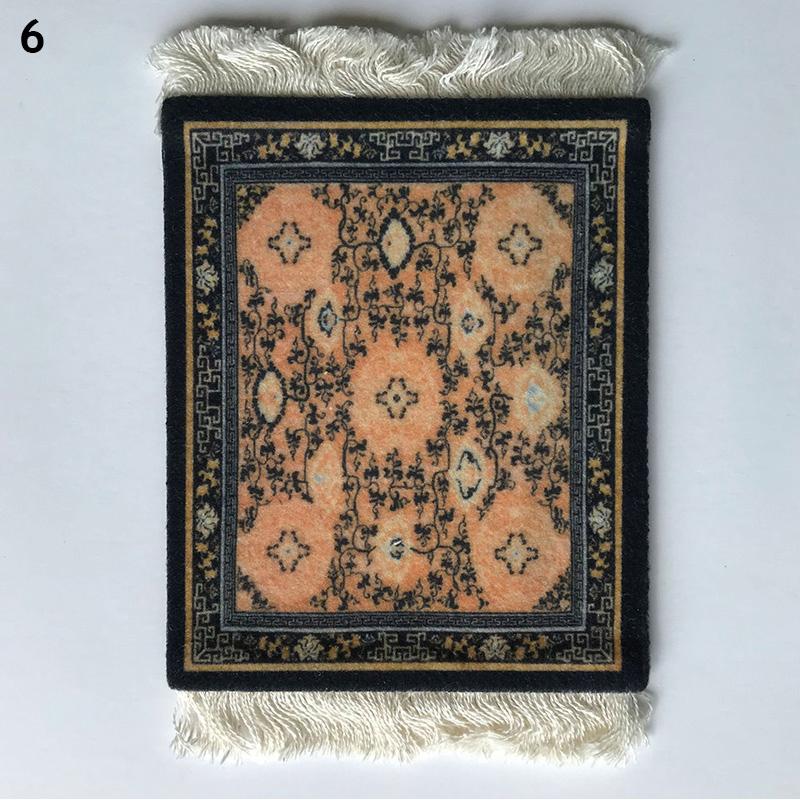 Coasters Cup Pad Persian Mini Woven Rug Mat Mousepad Carpet Ethnic Pattern Cup Laptop With Home Office Table Decor Craft Table