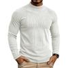 Men's Thermal Mock Neck Knit Sweater Casual Ribbed Pullover Tops for Fall Winter Daily Wear Streetwear Slim Fit Knitwear
