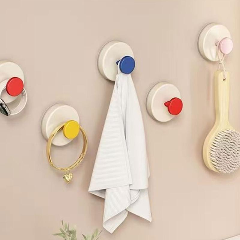 Pack of 10 Bathroom Suction Cup Hooks Rustproof Suction Hooks Foldable Hangers For Easy Hanging In Wet Area