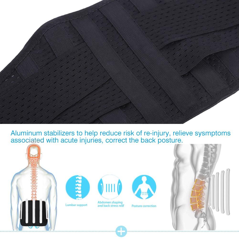 Lumbar Waist Belt, Lower Back Support Belt with Breathable Mesh Panels