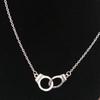 Kpop moda araña colgantes de Halloween cadena cruzada redonda collares para hombres Color plata cadena de cuello gótico pareja ropa de calle regalos