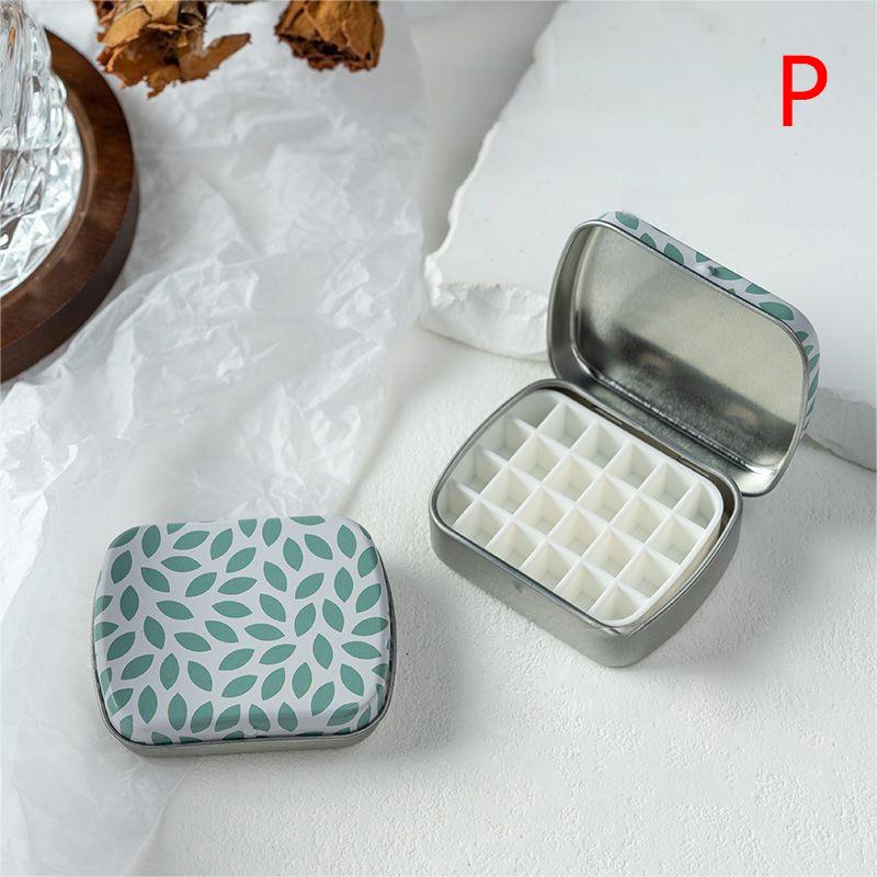 

Портативная пустая жестяная коробка для акварели 24 сетки мини-палитра для акварельных красок дорожный лоток для рисования художественные принадлежности P