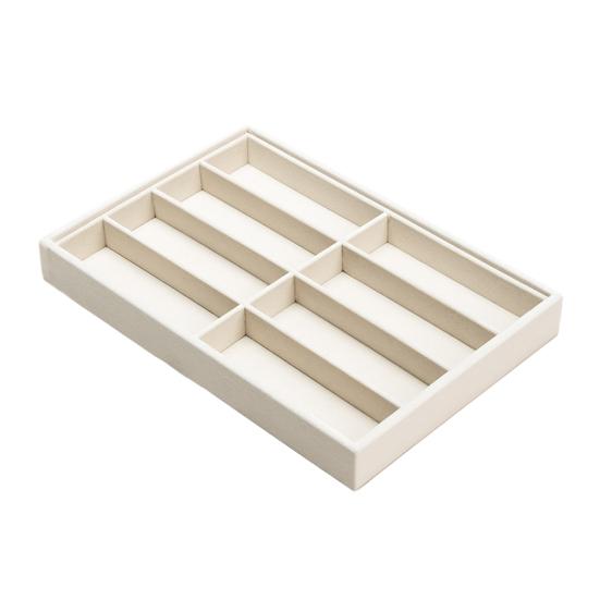 Taca organizer na okulary przeciwsłoneczne 8 przegródek Aksamitny uchwyt na okulary Pudełko do przechowywania Stackable Mężczyźni Kobiety Okulary Zegarki Biżuteria Witryna