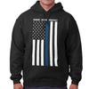 Blue Line American Flag Honor Serve Protect Hoodie Hooded Sweatshirt Men Women