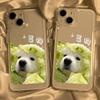 Couple vegetable dog black and white for iPhone17 mobile phone case 16pro niche Apple 15 all-inclusive 14 cute ins