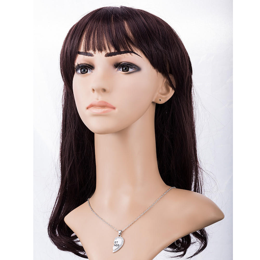 Meilleur ami unisexe hommes femmes coeur pendentif collier chaîne de bijoux