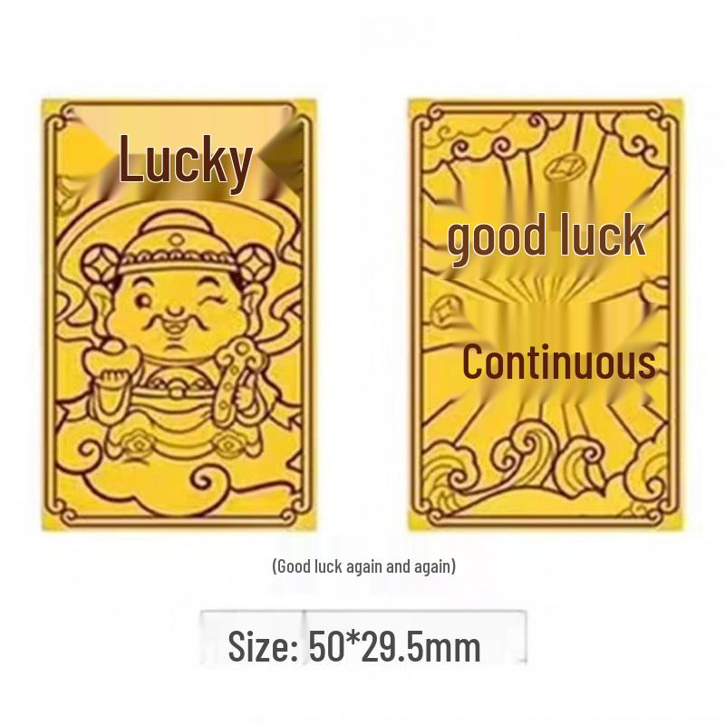 Pure Gold 999 Princess Prosperity Mobile Phone Sticker - Good Luck & Wealth New Year Gift
