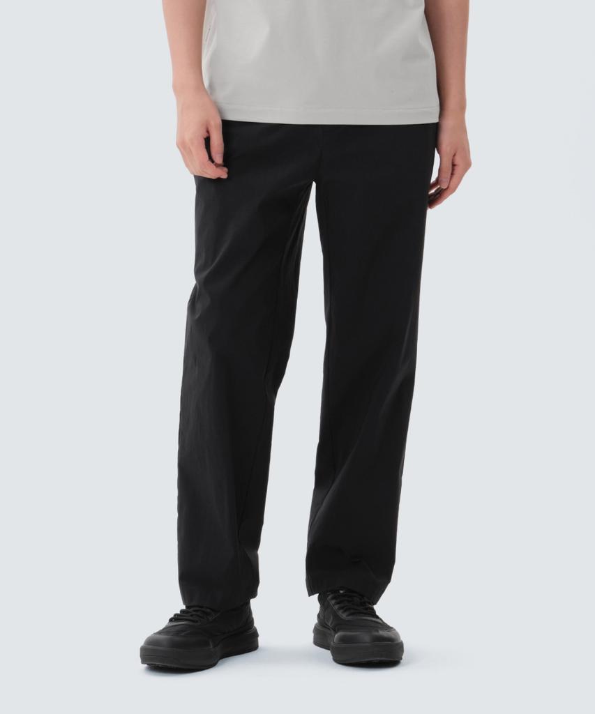 SNOWPEAK APPAREL Cotton-Touch Woven Straight Pants (S25Smfpt70) Black