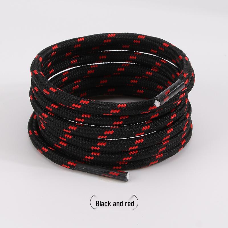 

5 мм Круглі Двоколірні Потовщені Шнурки - Коричневий Бежевий Білий для Ретро Тренувального та Туристичного Взуття 100 cm