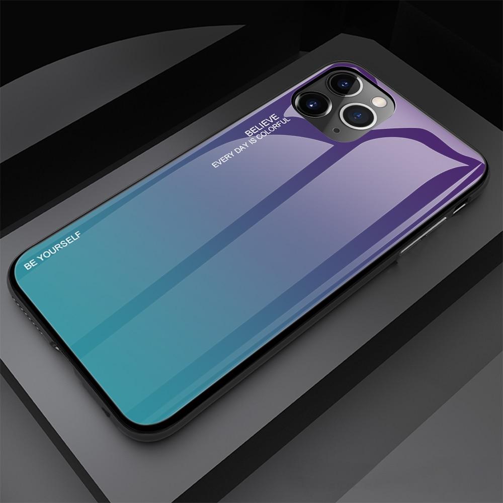 Pro iPhone 12 11 Pro Max Case Pouzdro z tvrzeného skla Gradient Pro iPhone X XR XS Max 7 8 6 6s 7Plus 8Plus 11 Pro Max 12 Mini Cover
