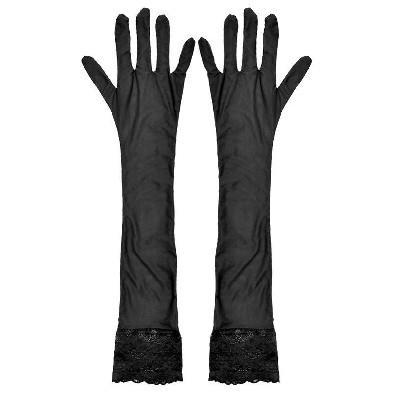 

Lolita Lolita Gothic Punk Lace Lace Gloves Sexy Thin Stockings Oversleeves Flower Wedding Arm Accessories Black