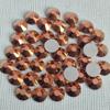 ZK Bulk Glass Eco-Friendly Round 12Cuts Rose Gold Flat Back Non Hot Fix Loose Rhinestone for Nail Art SS6-SS30