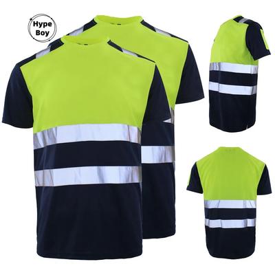 Camisa de Trabajo de Seguridad, Camiseta de Trabajo Transpirable y de Secado Rápido, Camiseta Reflectante