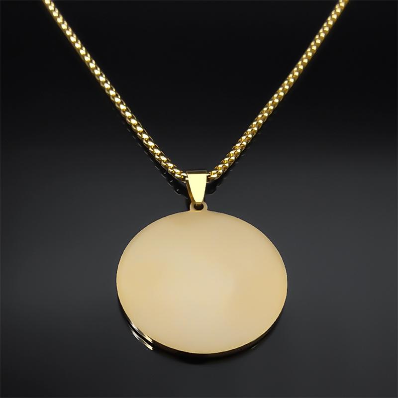 1Pc Stainless Steel Necklace Jewelry Seven Archangels Magic Array Round Brand Pendant DIY Accessories