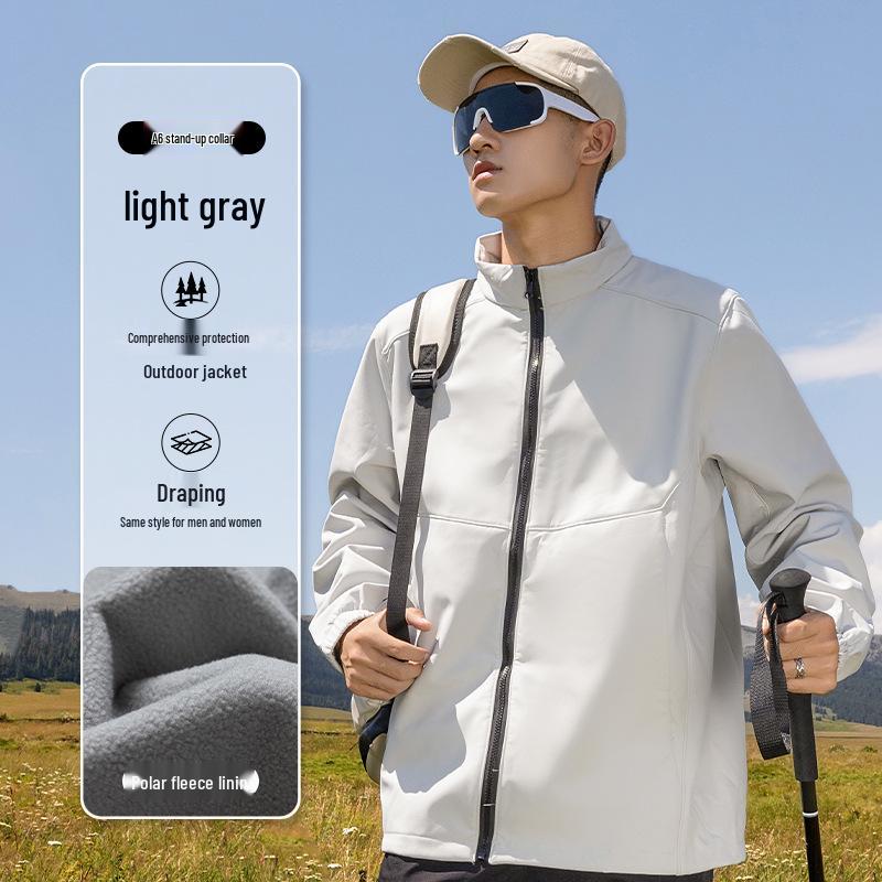 

Водонепроницаемая софтшелл ветровка на флисовой подкладке с логотипом на заказ и капюшоном L