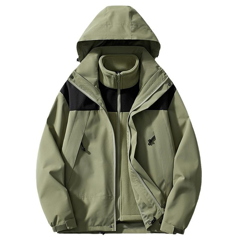 Autumn Winter Fleece Hiking Jackets Men Windbreaker Waterproof Outdoor Jakcets